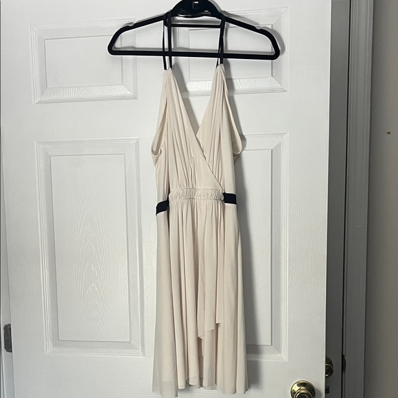 BCBGeneration Dresses & Skirts - BCBGeneration Cream Strapless Dress with Black Accents